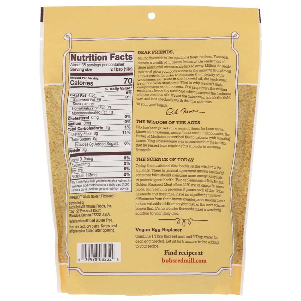 BOBS RED MILL: Premium Golden Flaxseed Meal, 16 oz