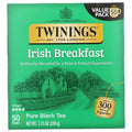 TWININGS: 100% Pure Black Tea Irish Breakfast, 50 Tea Bags