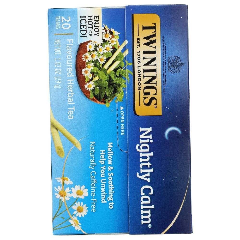 TWININGS: Herbal Tea Bedtime Blend Naturally Caffeine Free 20 bag, 1.02 oz