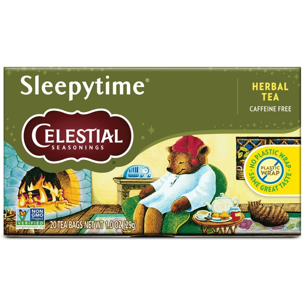 CELESTIAL SEASONINGS: Sleepytime Herbal Tea Caffeine Free 20 Tea Bag, 1 oz
