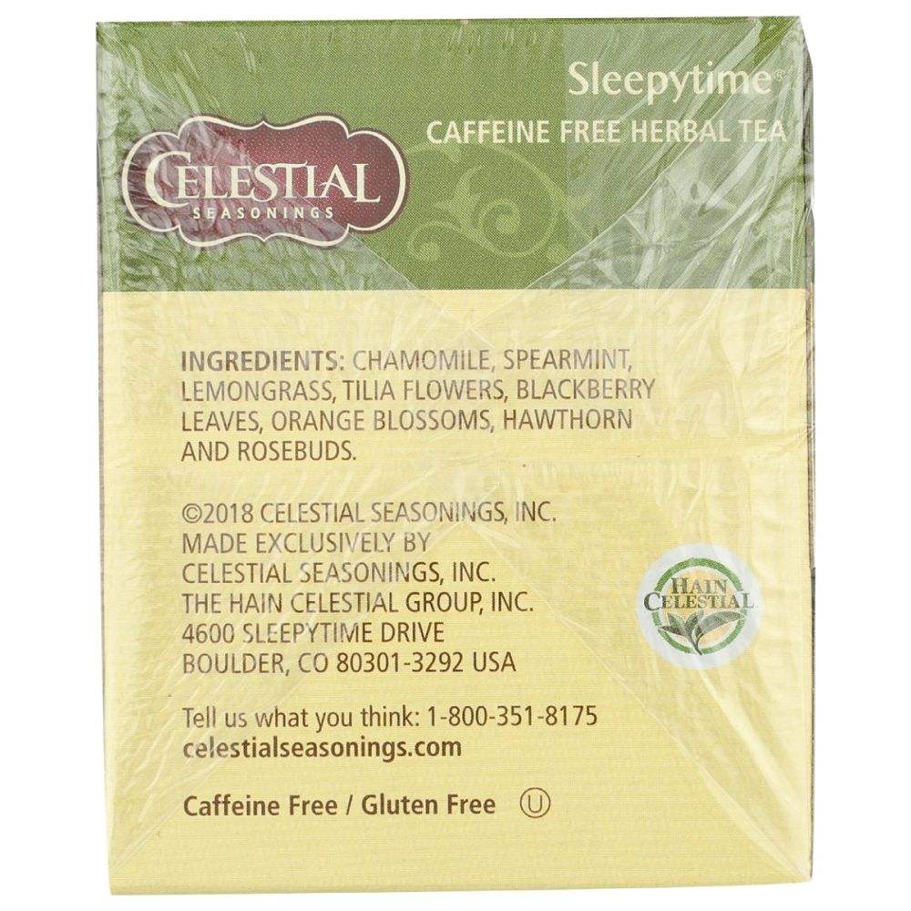 CELESTIAL SEASONINGS: Sleepytime Herbal Tea Caffeine Free 20 Tea Bag, 1 oz