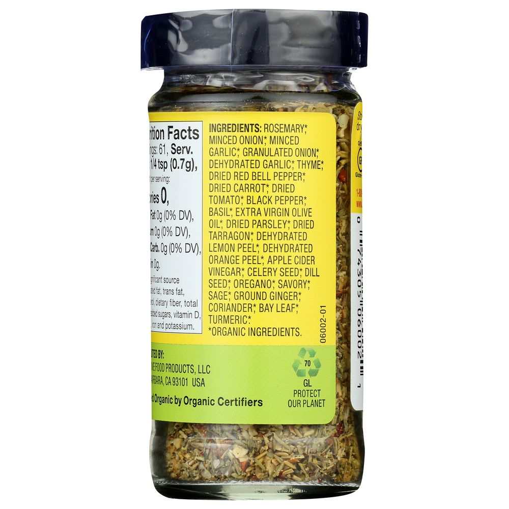 BRAGG Organic Sprinkle -24 Herbs & Spices Seasoning for Flavor|Organic 1.5oz