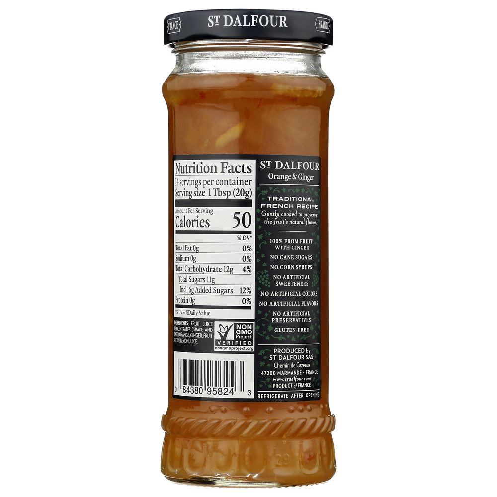 ST DALFOUR: Ginger & Orange Marmalade, 10 oz
