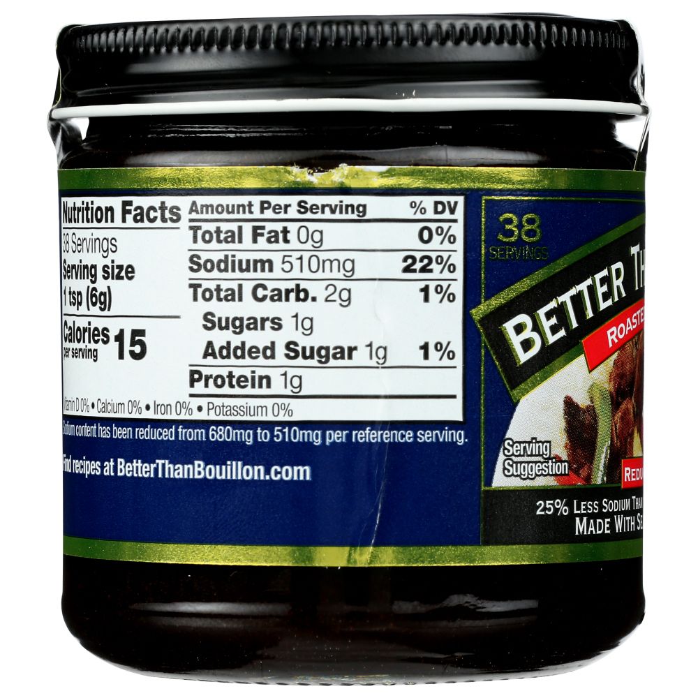 BETTER THAN BOUILLON: All Natural Reduce Sodium Beef Base, 8 Oz