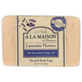 A LA MAISON DE PROVENCE: Hand & Body Bar Soap Lavender Flowers, 8.8 Oz