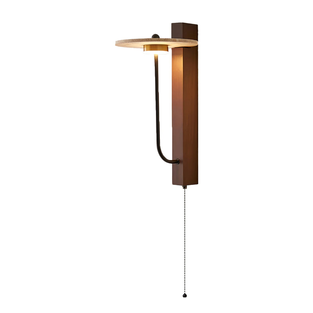 French Yellow Travertine Wall Lamp