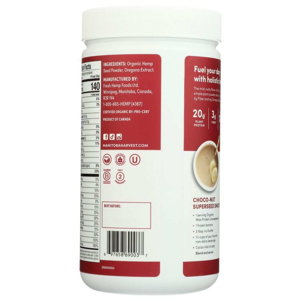 MANITOBA HARVEST: Hemp Yeah! Max Protein, 16 oz