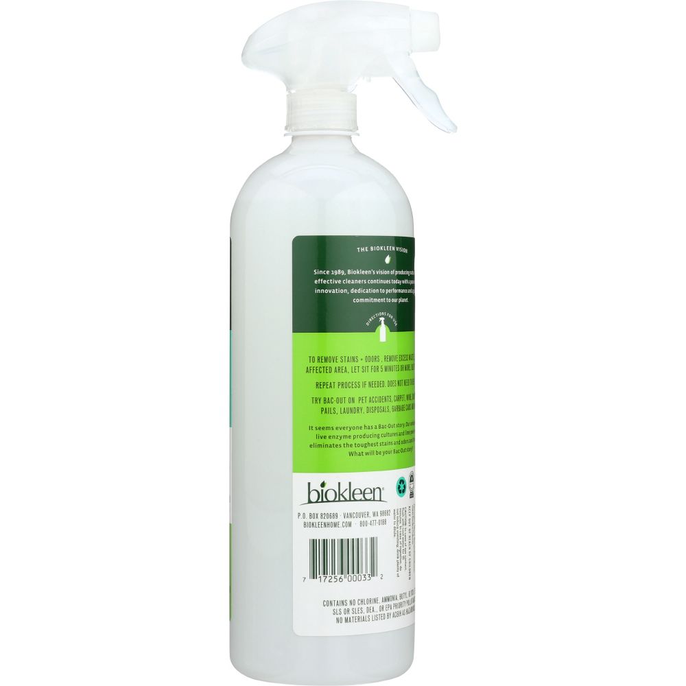 BIO KLEEN: Bac Out Stain And Odor Remover Foam Spray, 32 oz