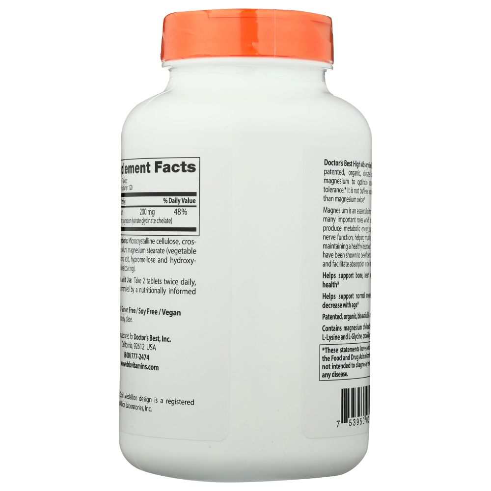 DOCTORS BEST: Hi Abs Chelated Magnesium, 240 tb
