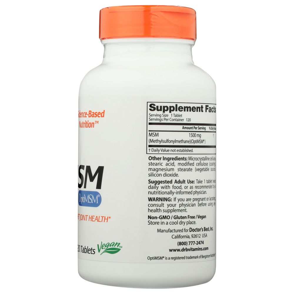 DOCTORS BEST: Msm 1500Mg, 120 tb