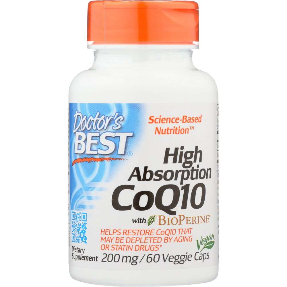 High Absorb CoQ10 - Doctor's Best 200mg, 60vc |Supports Heart & Energy
