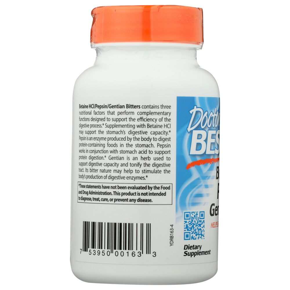 Betaine Hcl Pepsin - Doctors Best Bitter Supplement |Digestive Support