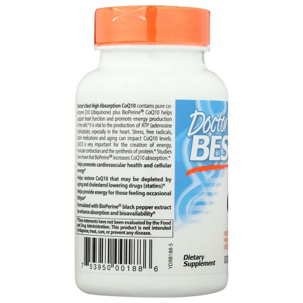 DOCTORS BEST: Hi Absorption Coq10 With BioPerine 100Mg, 120 vc