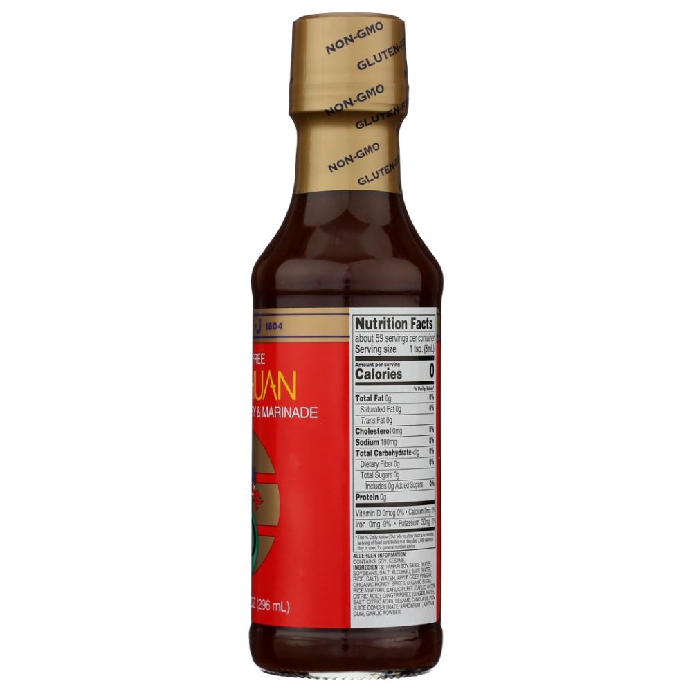 SAN J: Sauce Szechuan Hot and Spicy Gluten Free, 10 oz