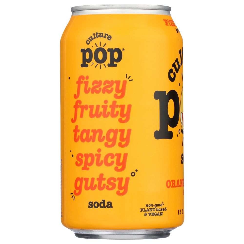 CULTURE POP: Orange Mango Chili & Lime Probiotic Soda, 12 fo
