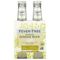 FEVER TREE: Ginger Beer Light Pack of 4, 6.8 oz