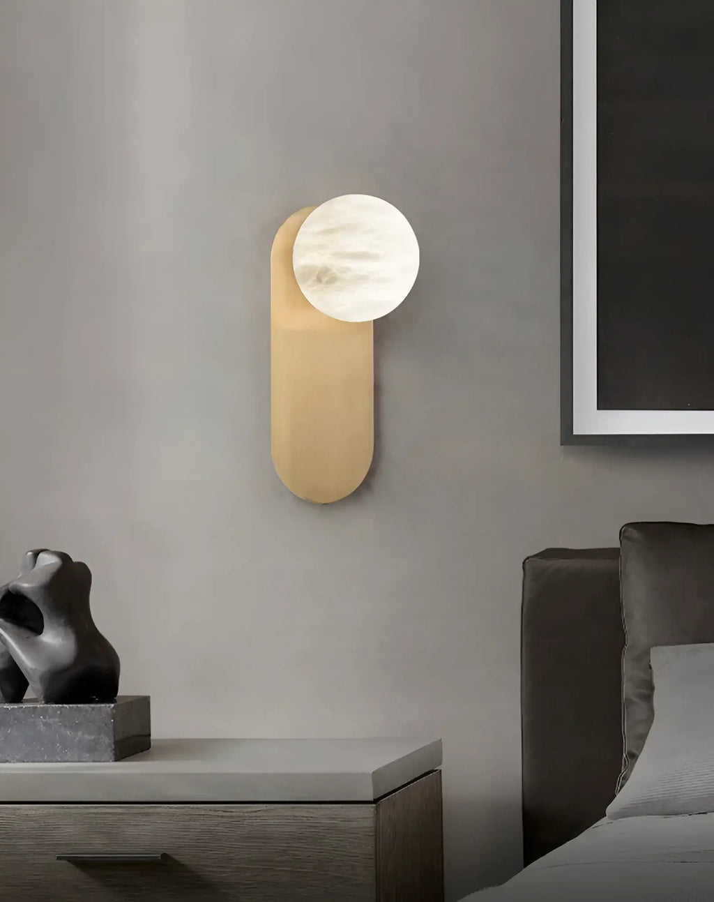 Alabaster Copper Adrion Wall Light