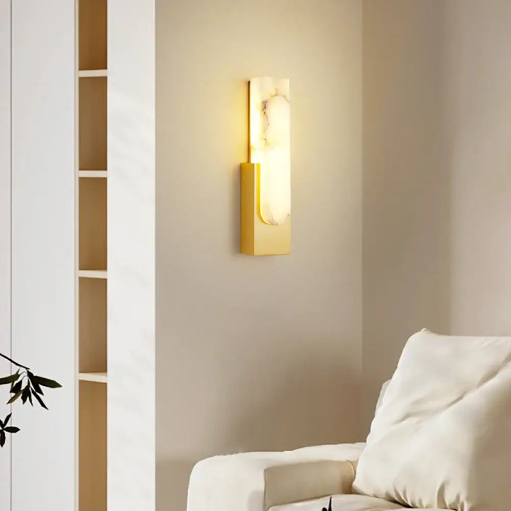 Agatha Alabaster Copper Wall Lamp