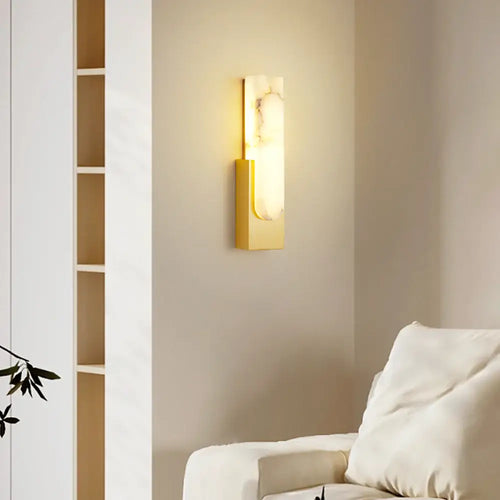 Agatha Alabaster Copper Wall Lamp