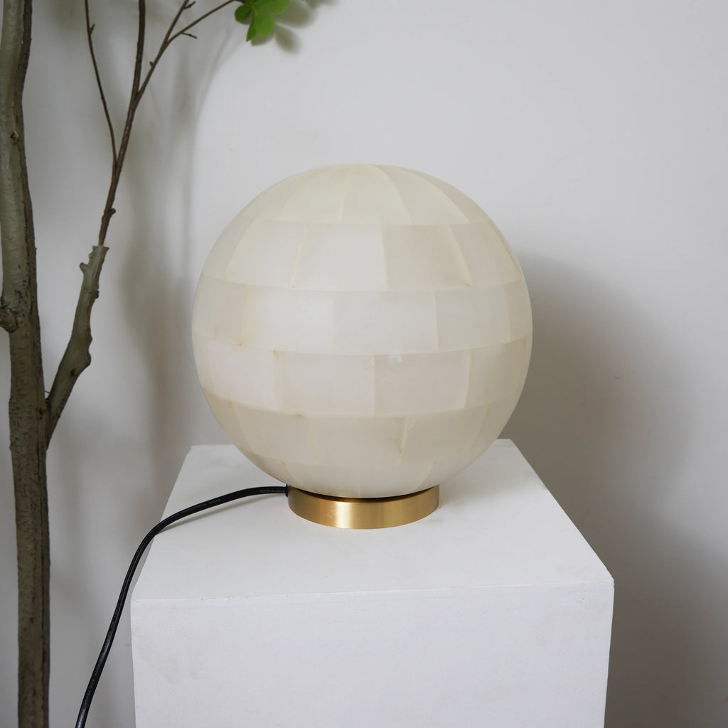 Alabaster Ball Table Lamp