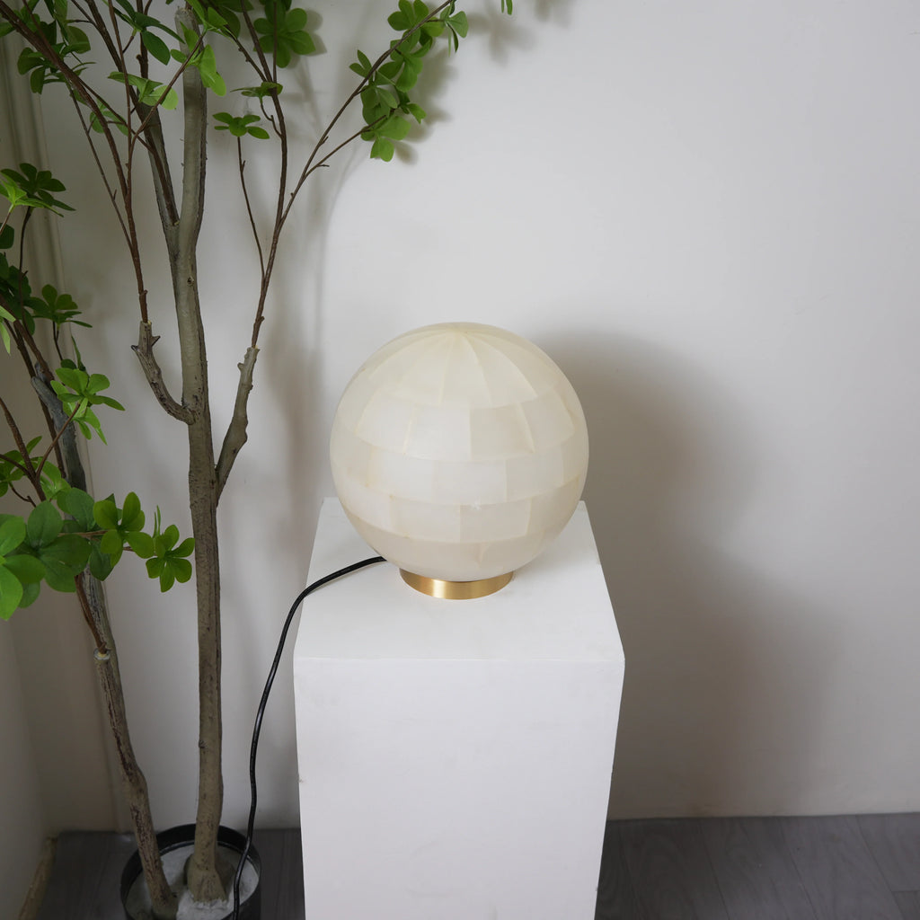 Alabaster Ball Table Lamp