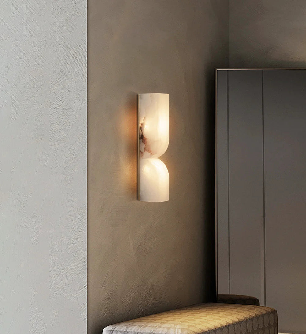 Alabaster Essence Rectangle Wall Sconce