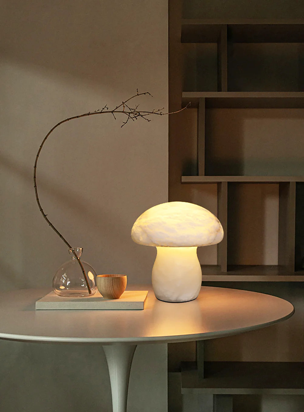 Alabaster Mushroom Table Lamp