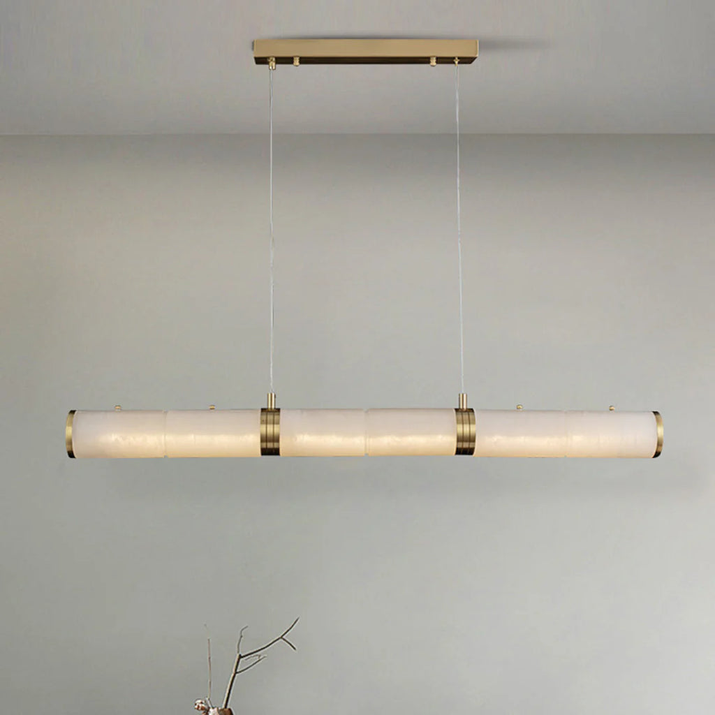 Alabaster Pillar Linear Chandelier