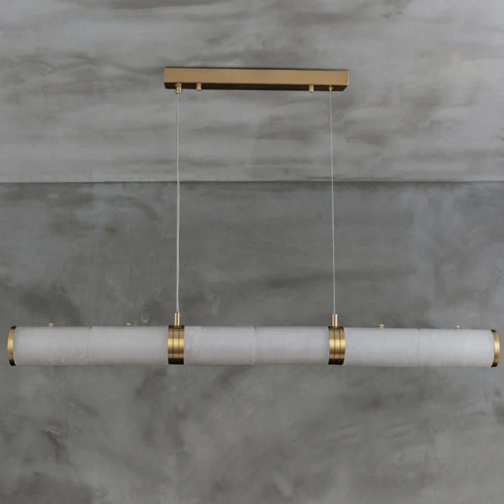 Alabaster Pillar Linear Chandelier