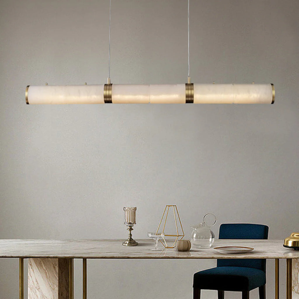 Alabaster Pillar Linear Chandelier