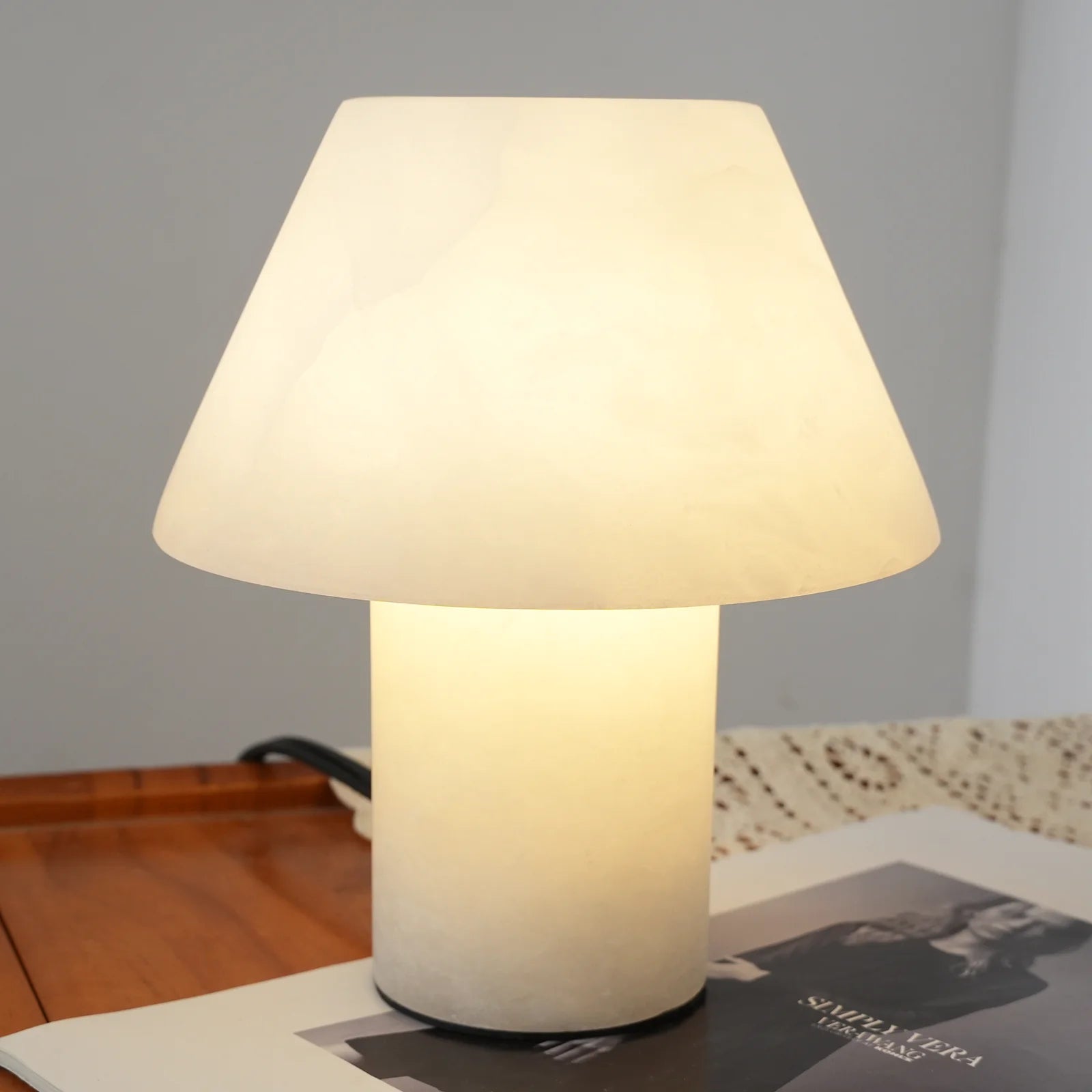 Alabaster Petra Stone House Table Lamp