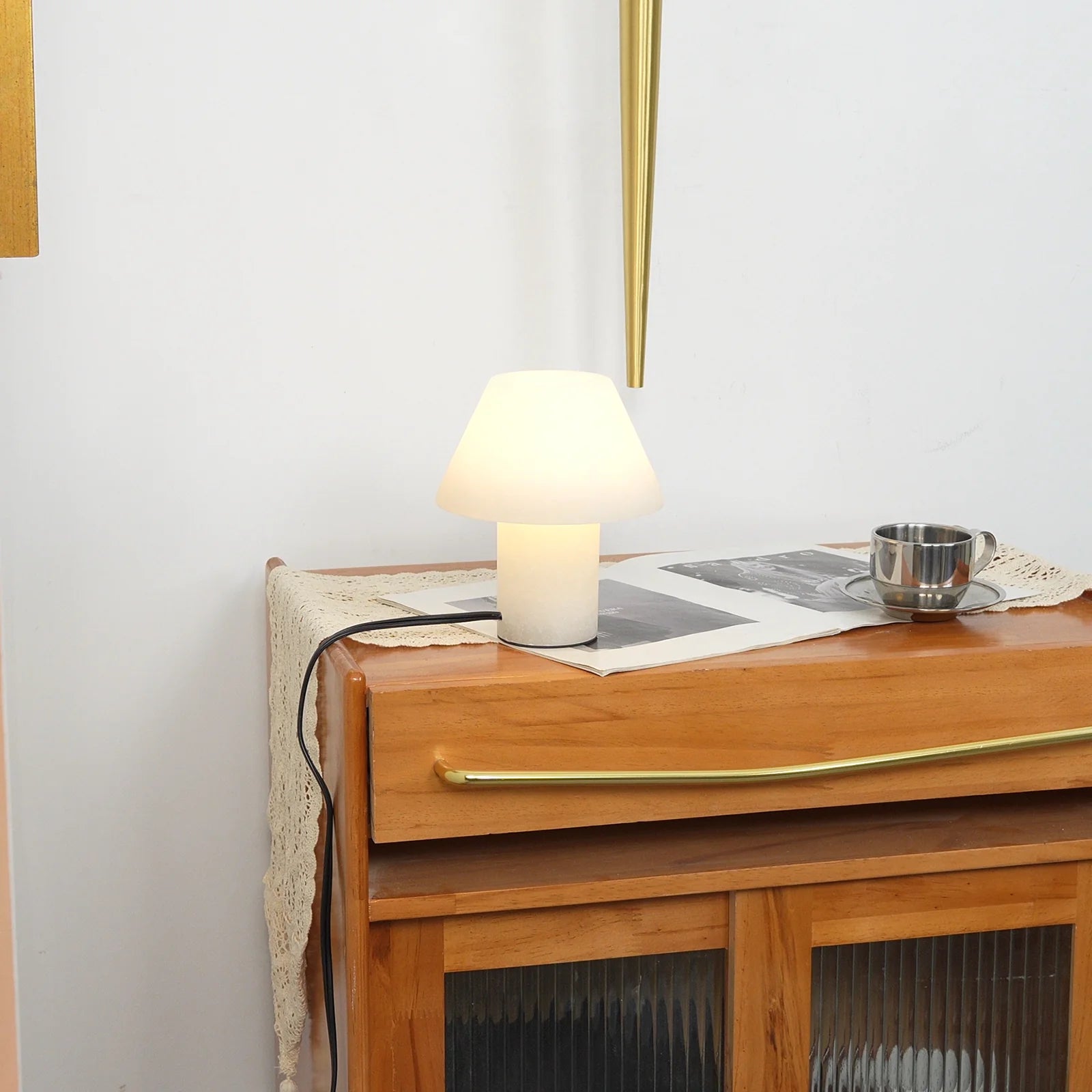 Alabaster Petra Stone House Table Lamp