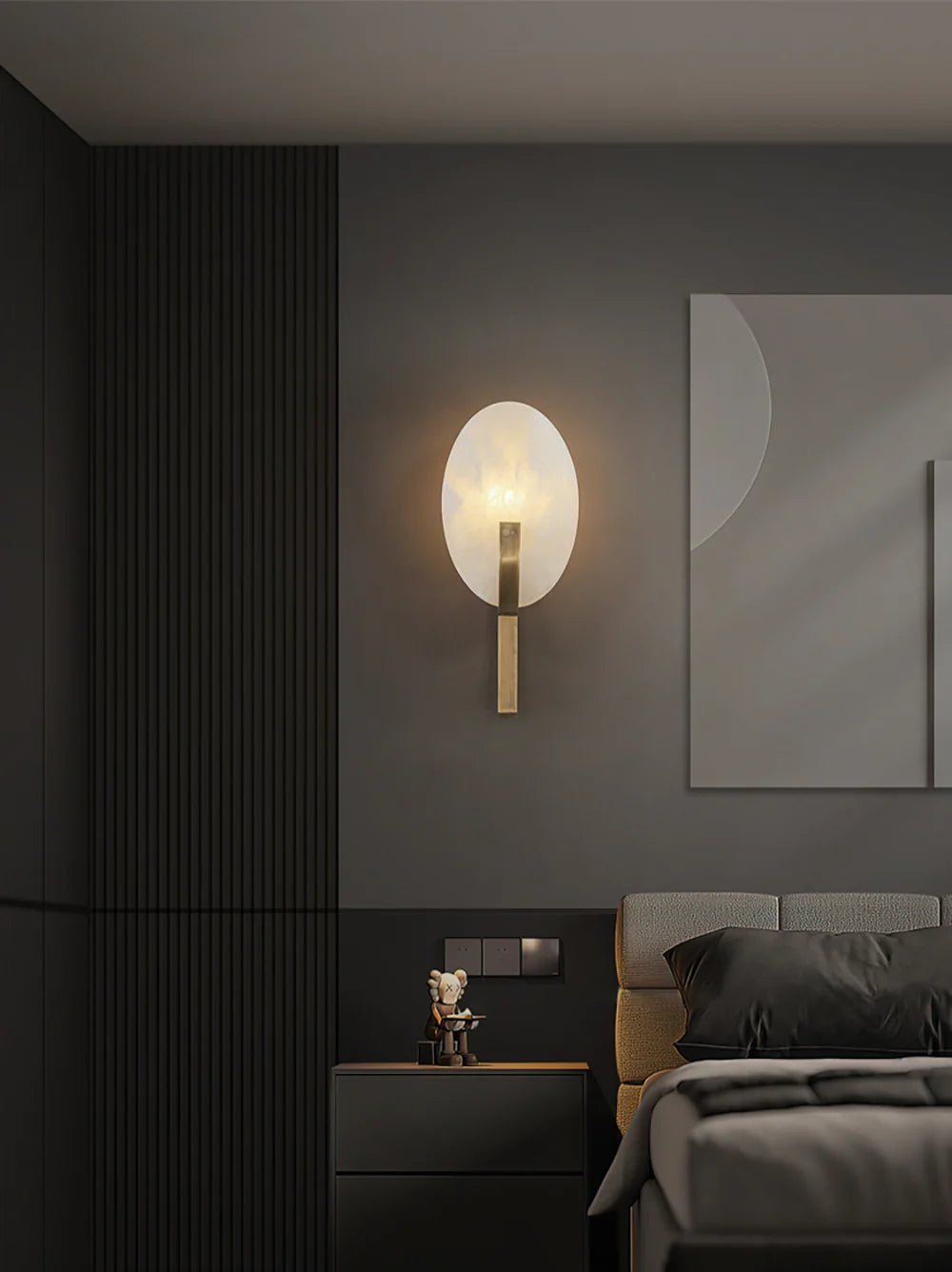 Alabaster Applique Alice Wall Lamp