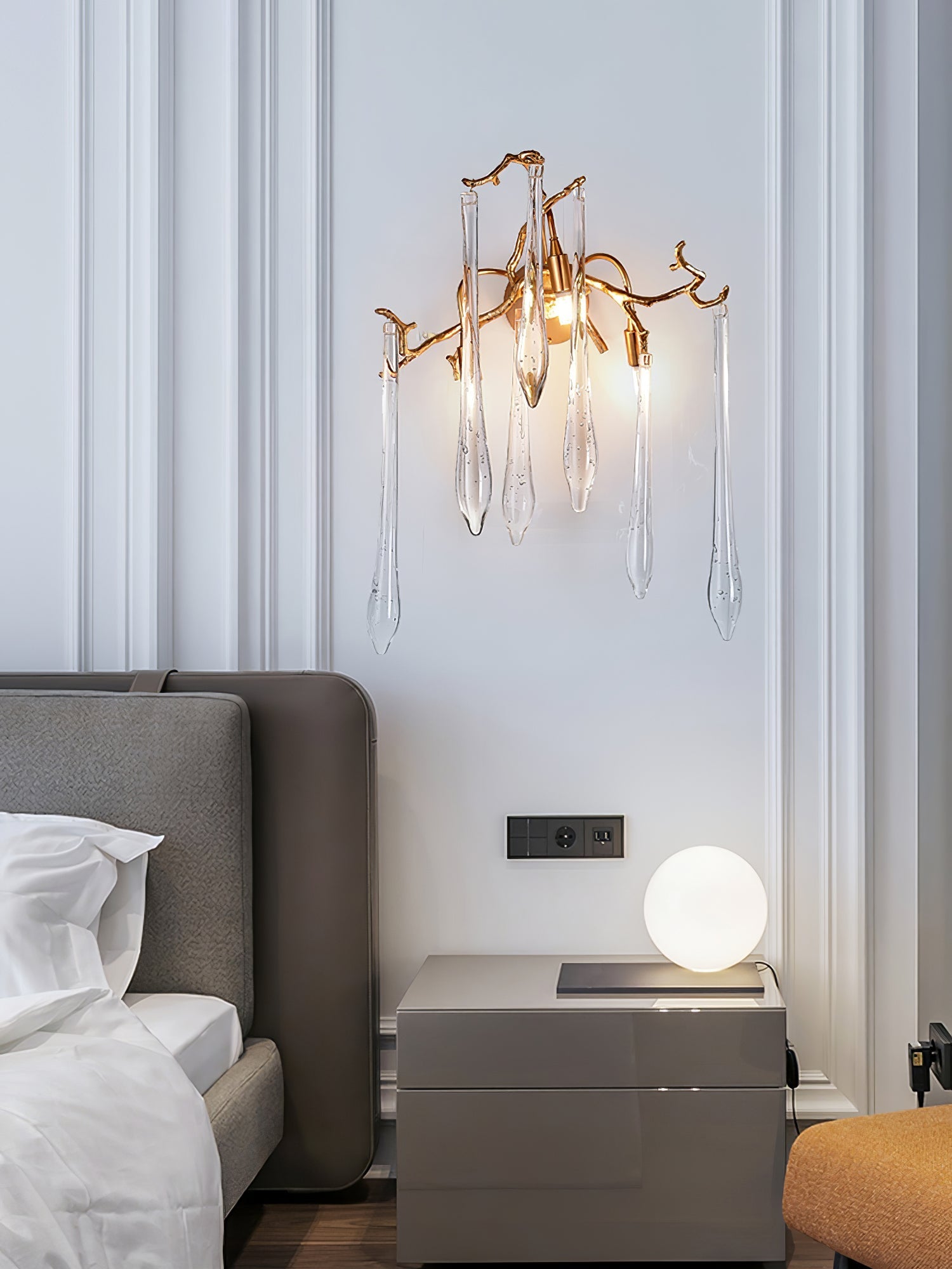 Aqua Salix Crystal Wall Lamp