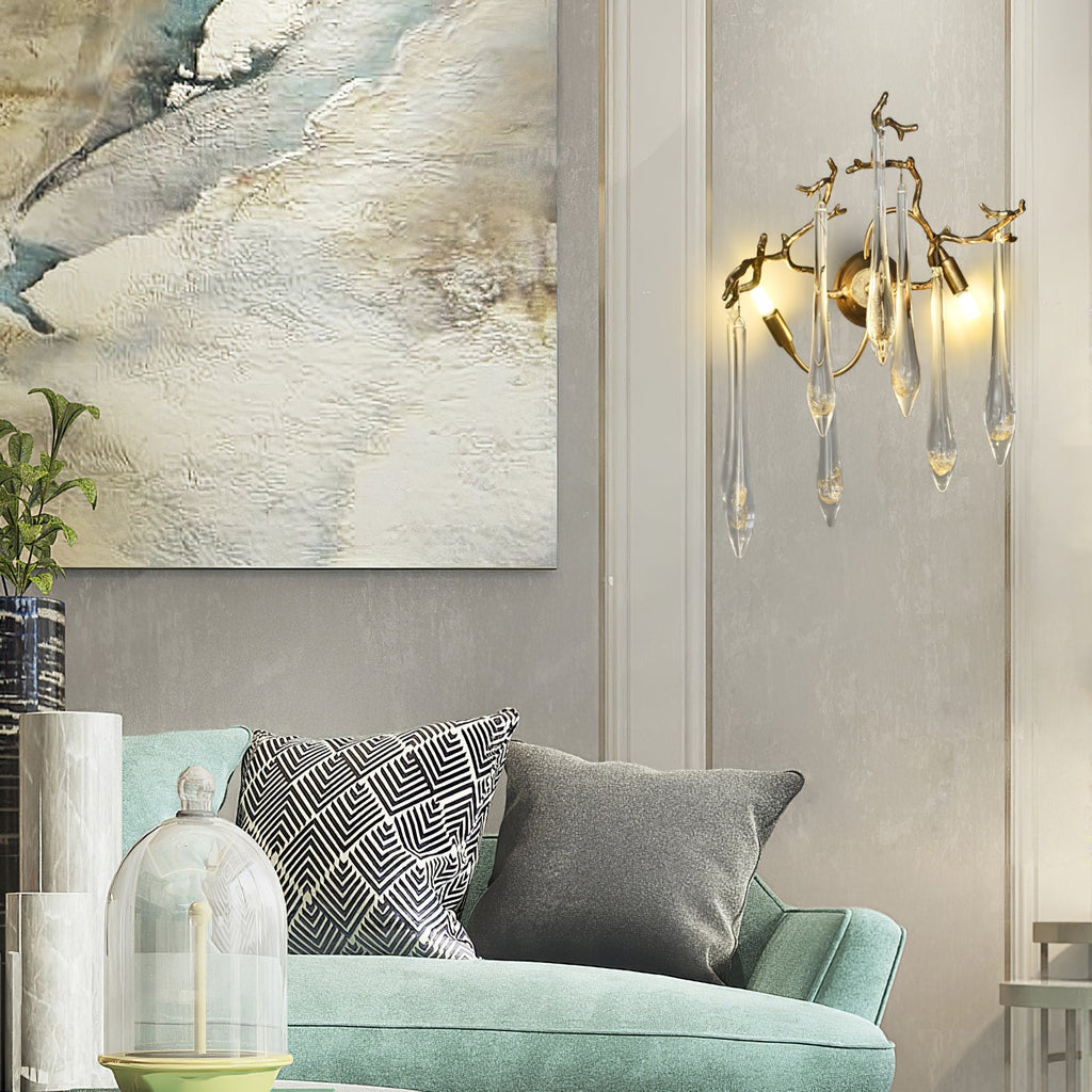 Aqua Salix Crystal Wall Lamp