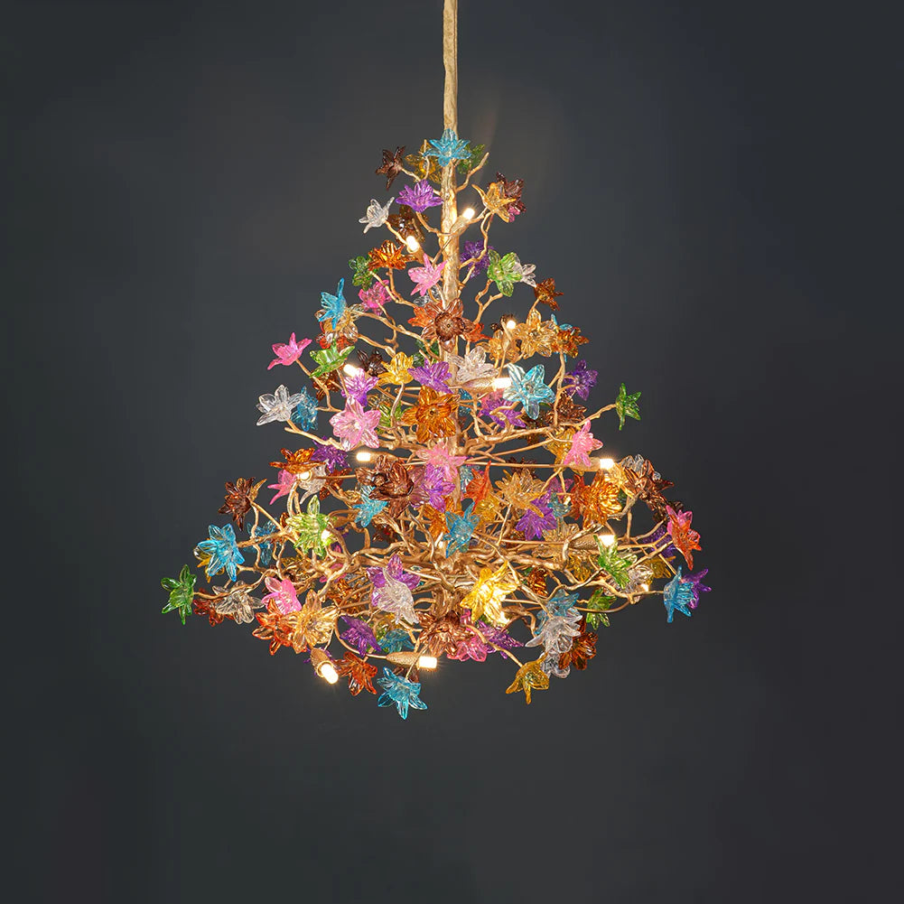 Art Stained Glass Tree Branch Chandelier