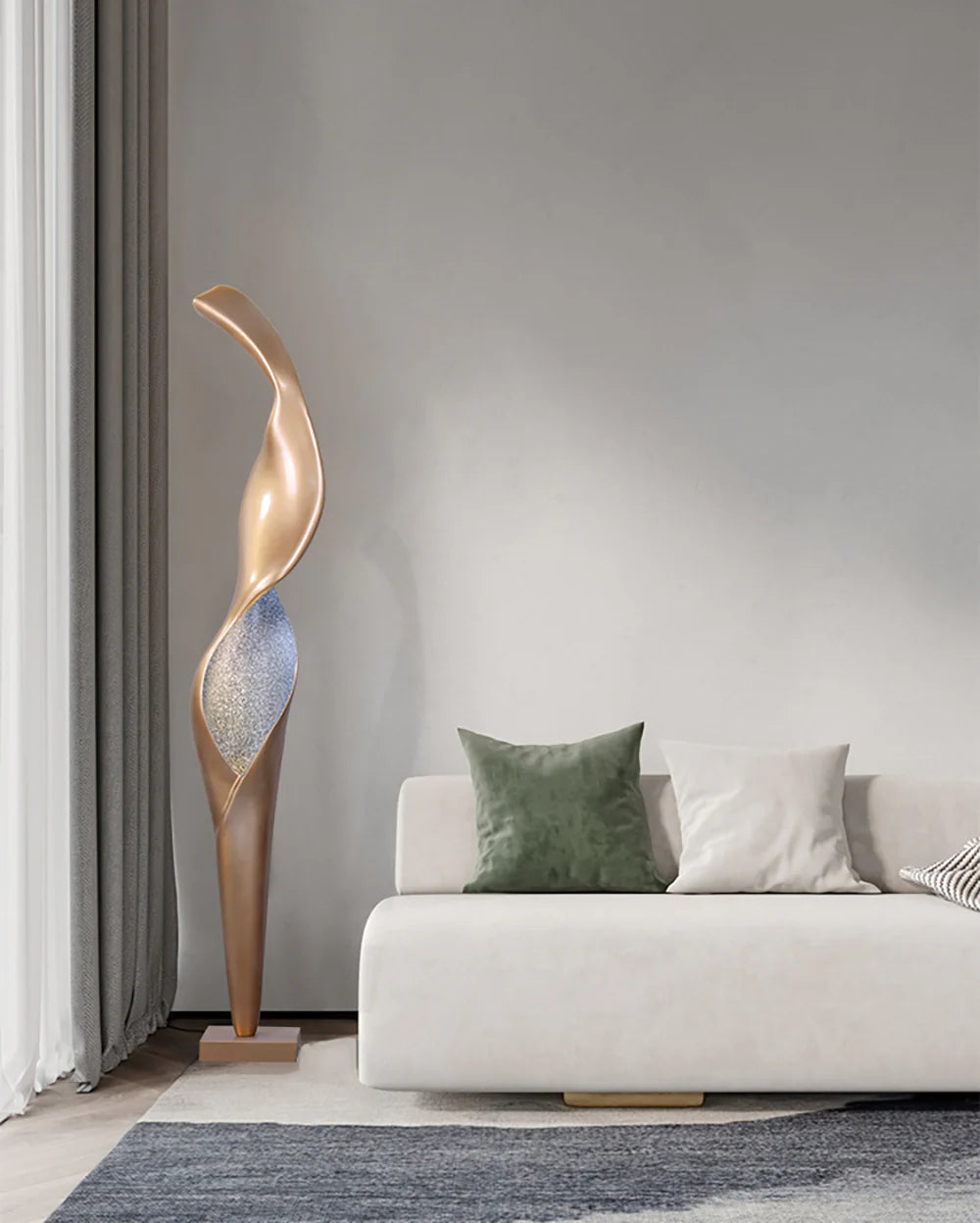 Art Torch Sculpture Floor Lamp