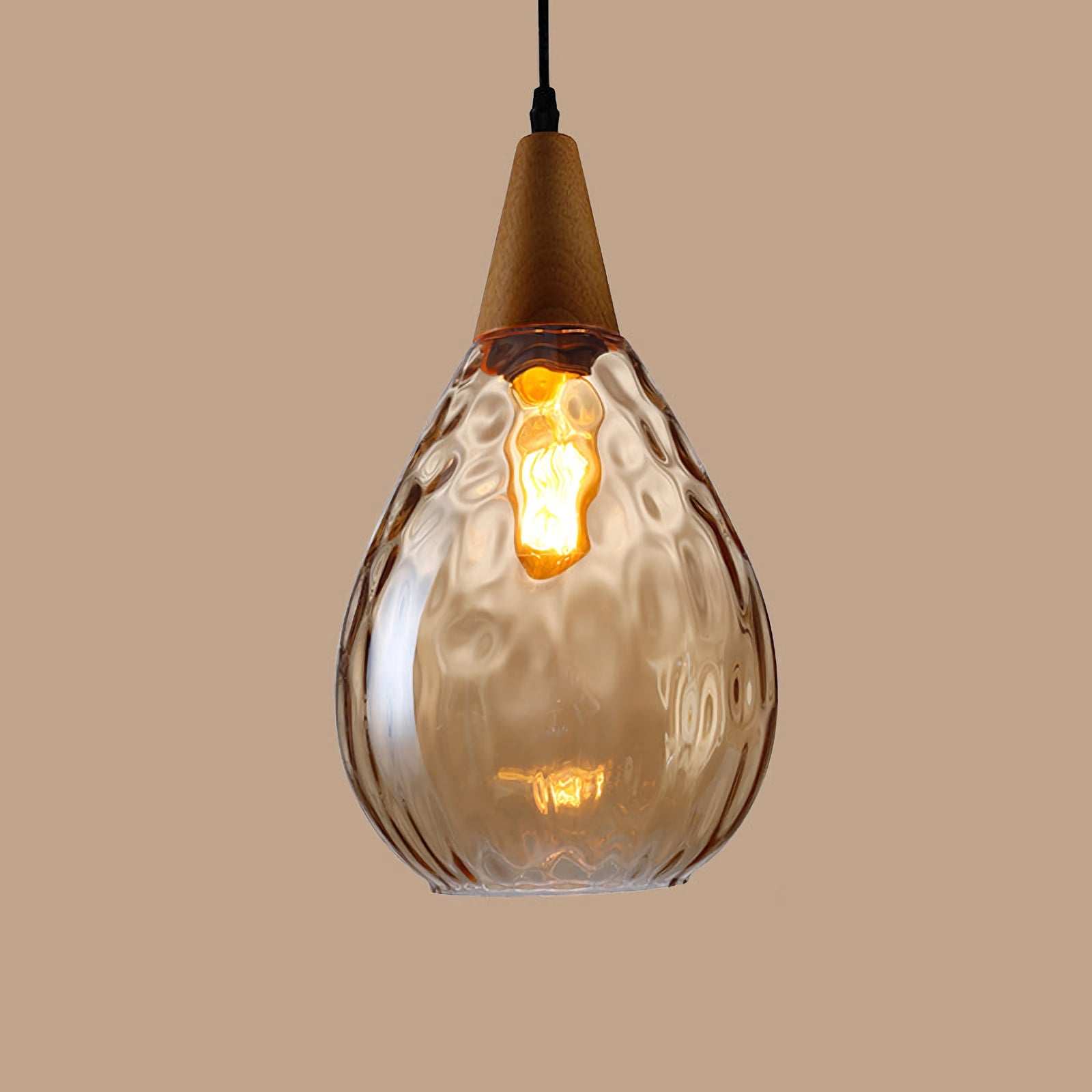 Besnier Rippled Glass Pendant Light
