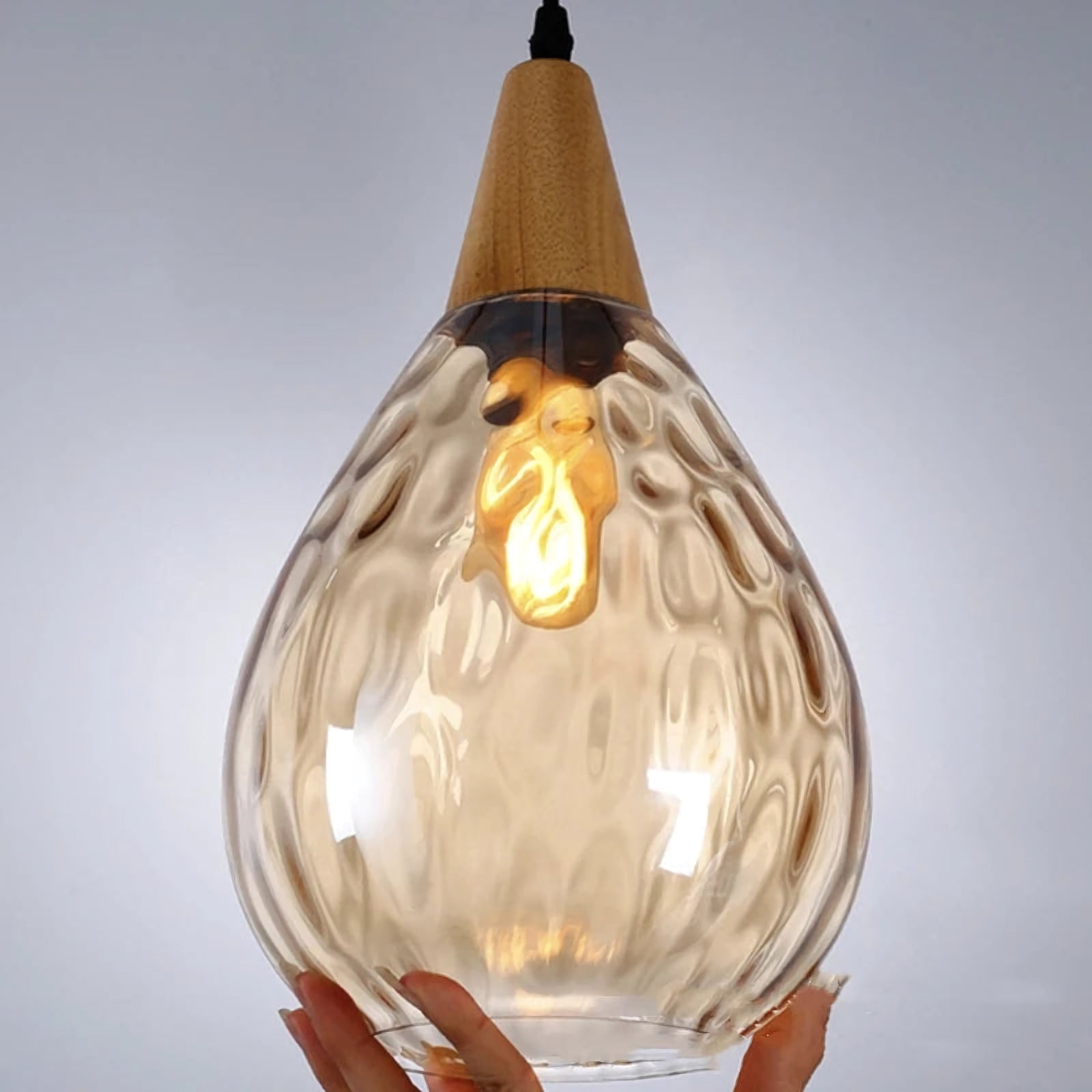 Besnier Rippled Glass Pendant Light