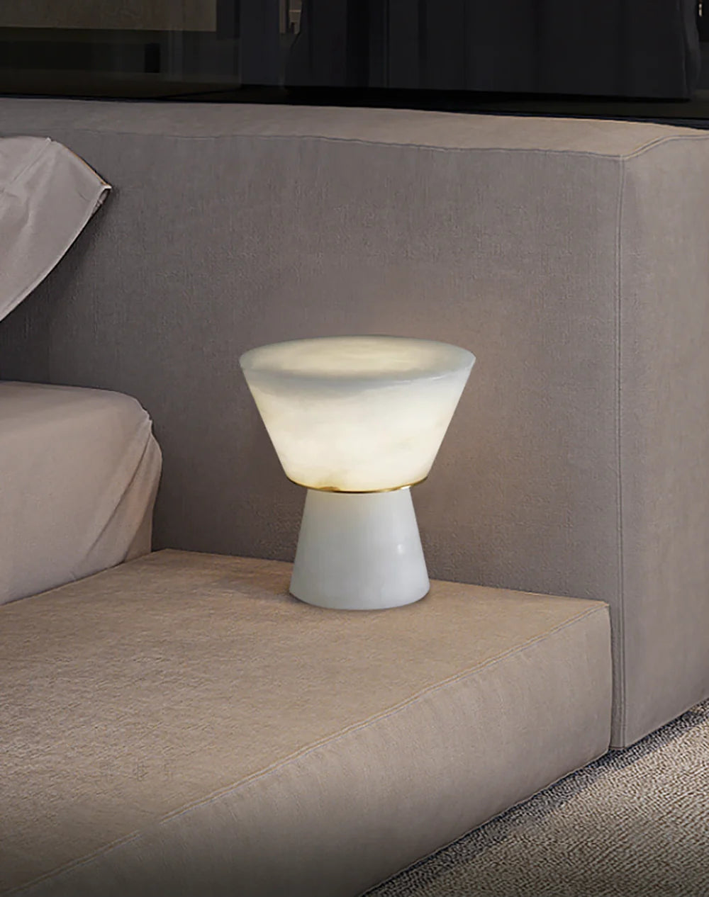 Conical Beta Alabaster Table Lamp