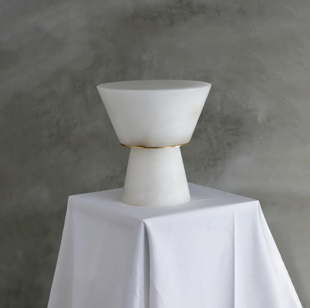 Conical Beta Alabaster Table Lamp