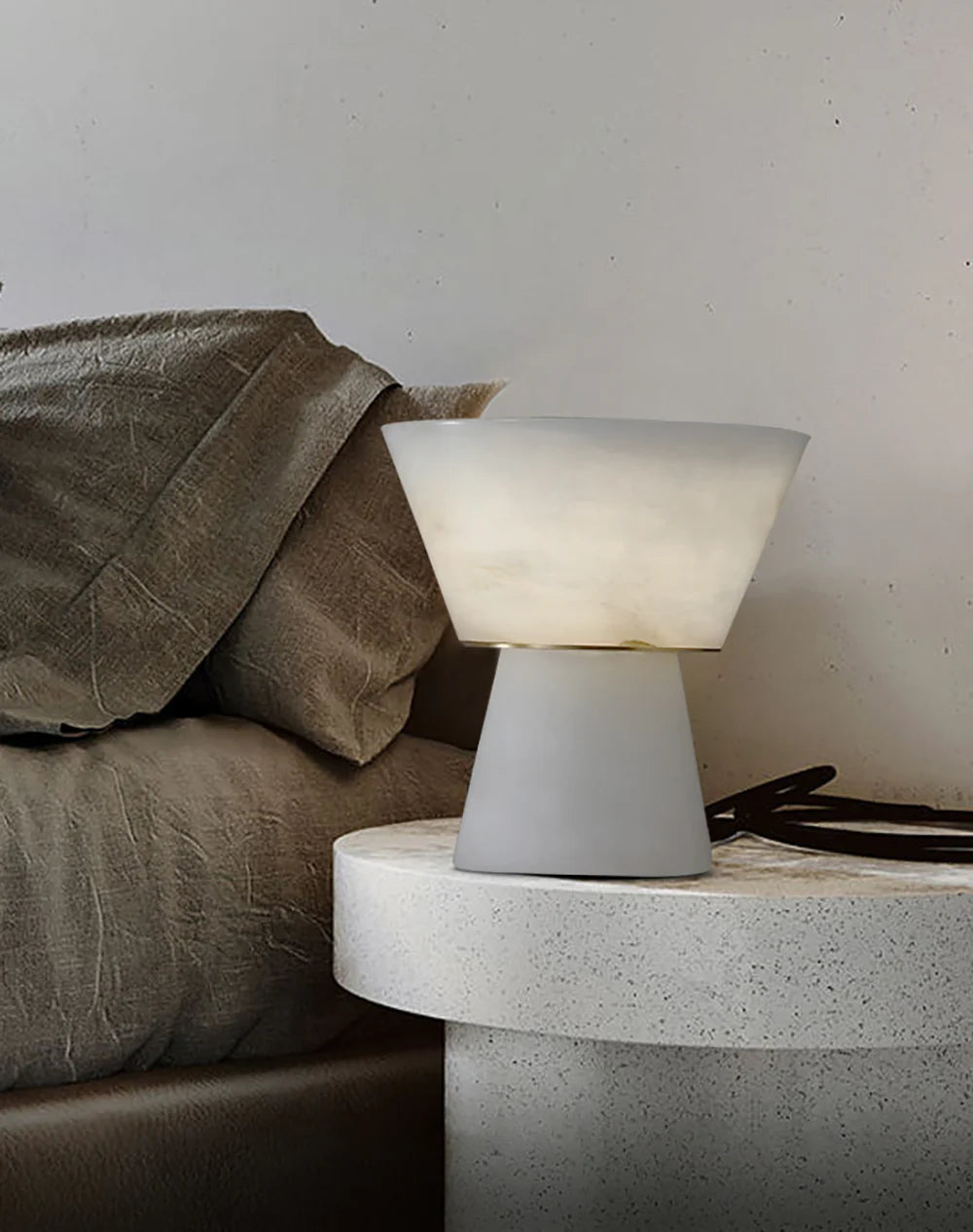 Conical Beta Alabaster Table Lamp
