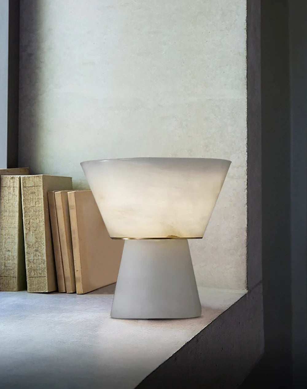 Conical Beta Alabaster Table Lamp