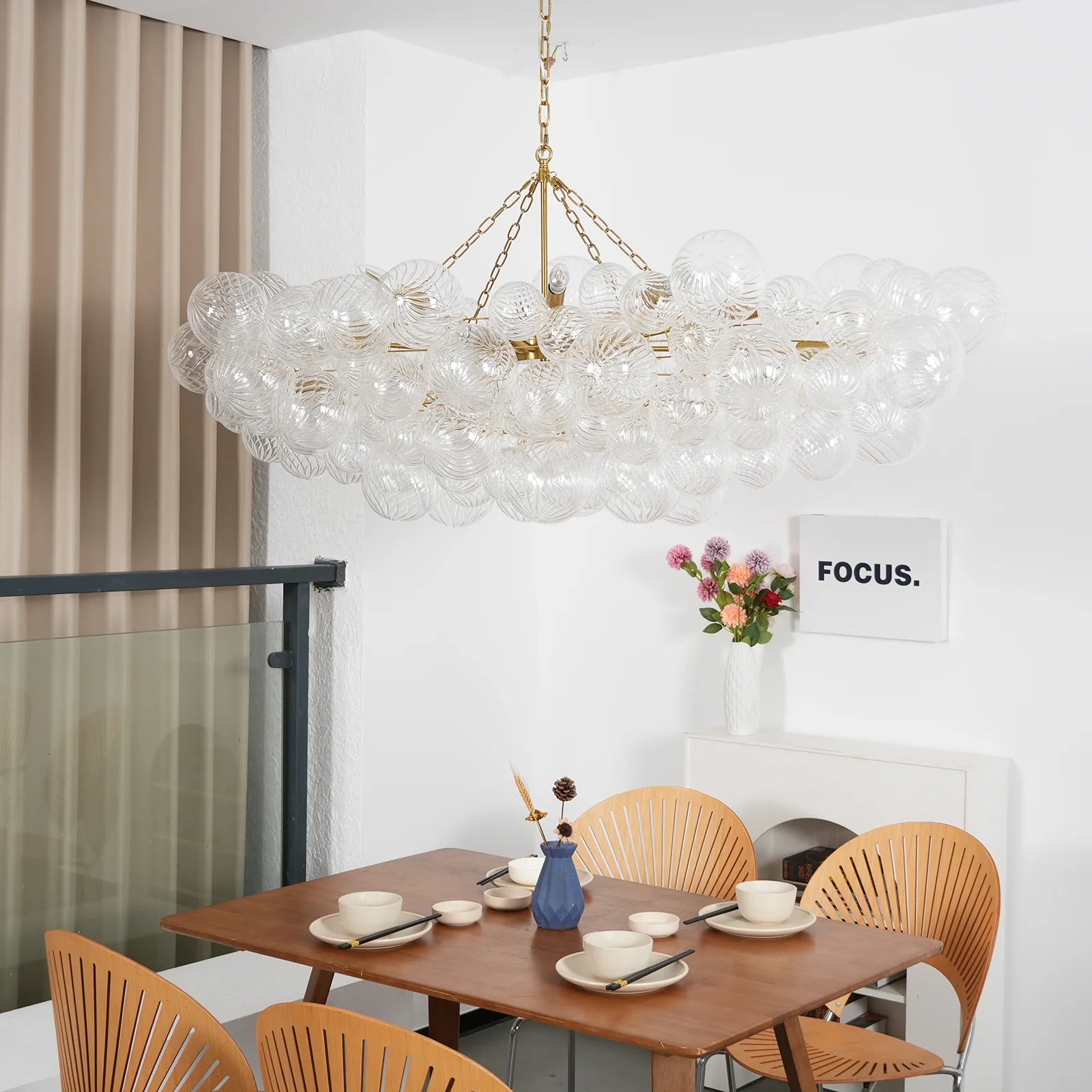 Bubbles Glass Ball Chandelier