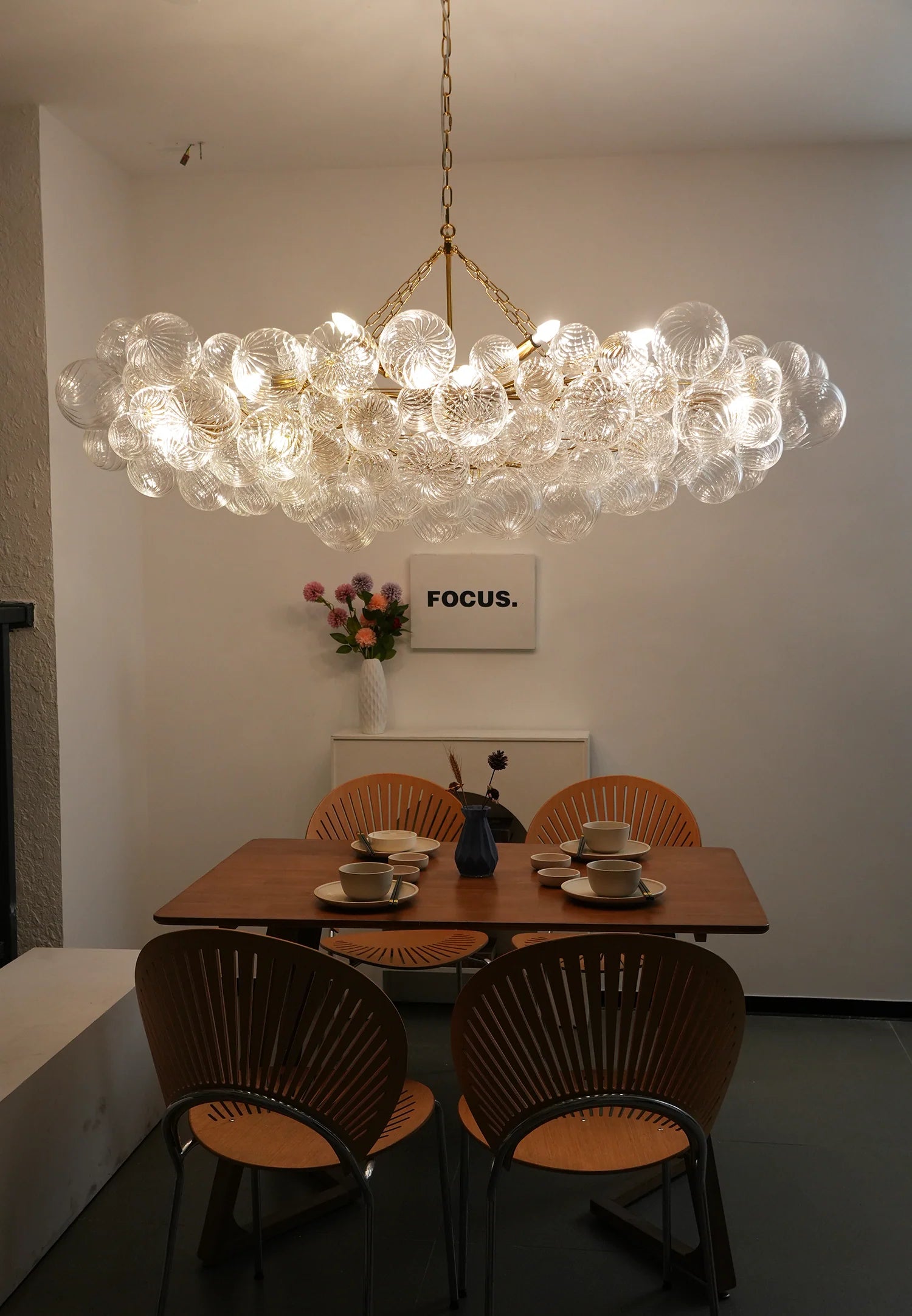 Bubbles Glass Ball Chandelier
