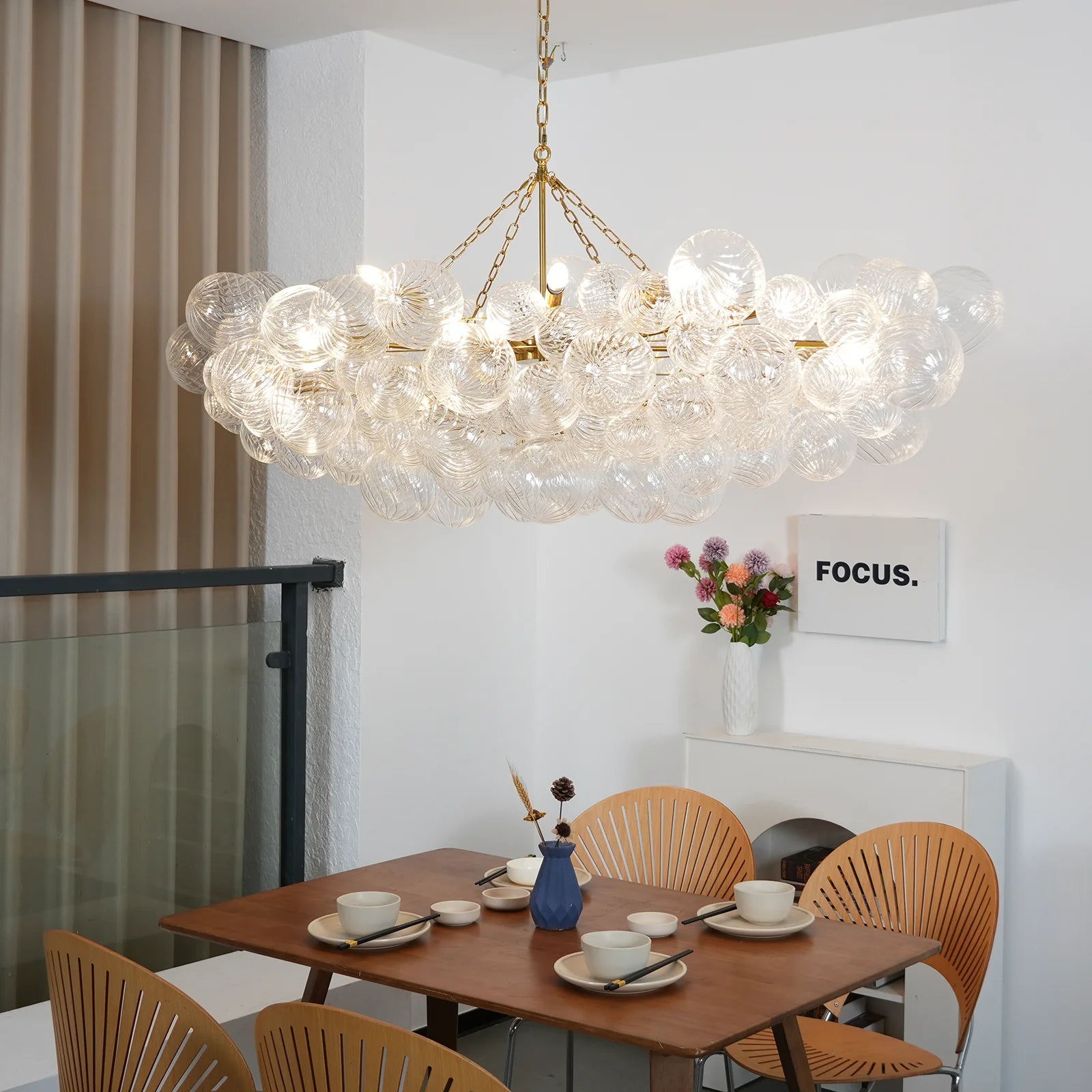 Bubbles Glass Ball Chandelier