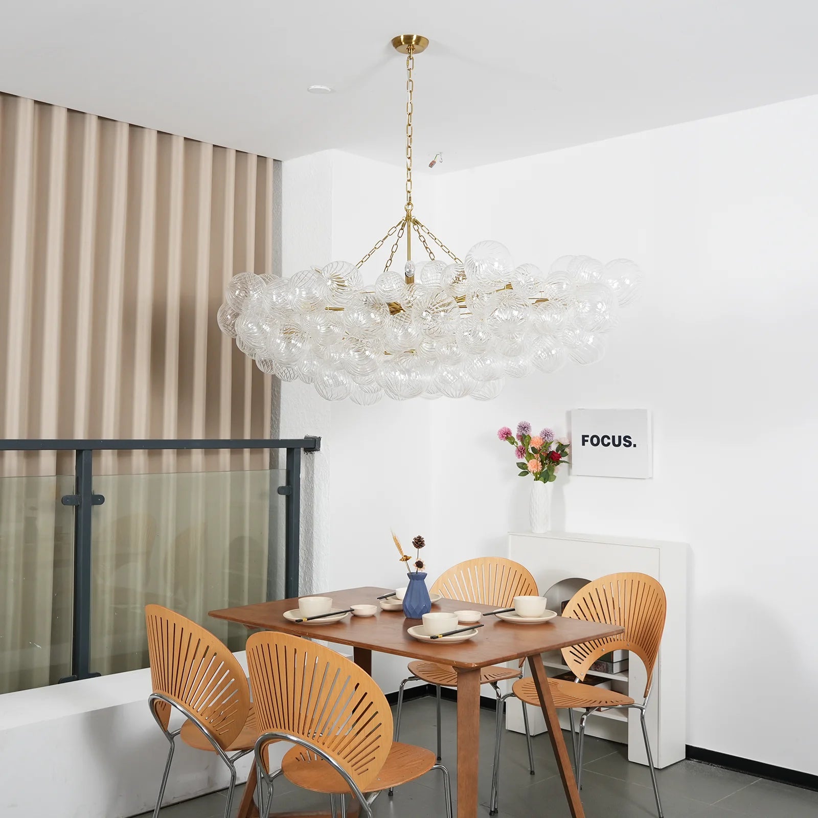 Bubbles Glass Ball Chandelier