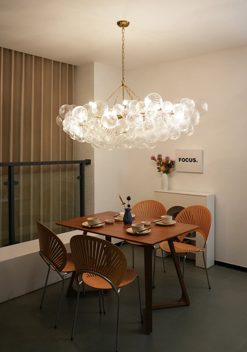 Bubbles Glass Ball Chandelier