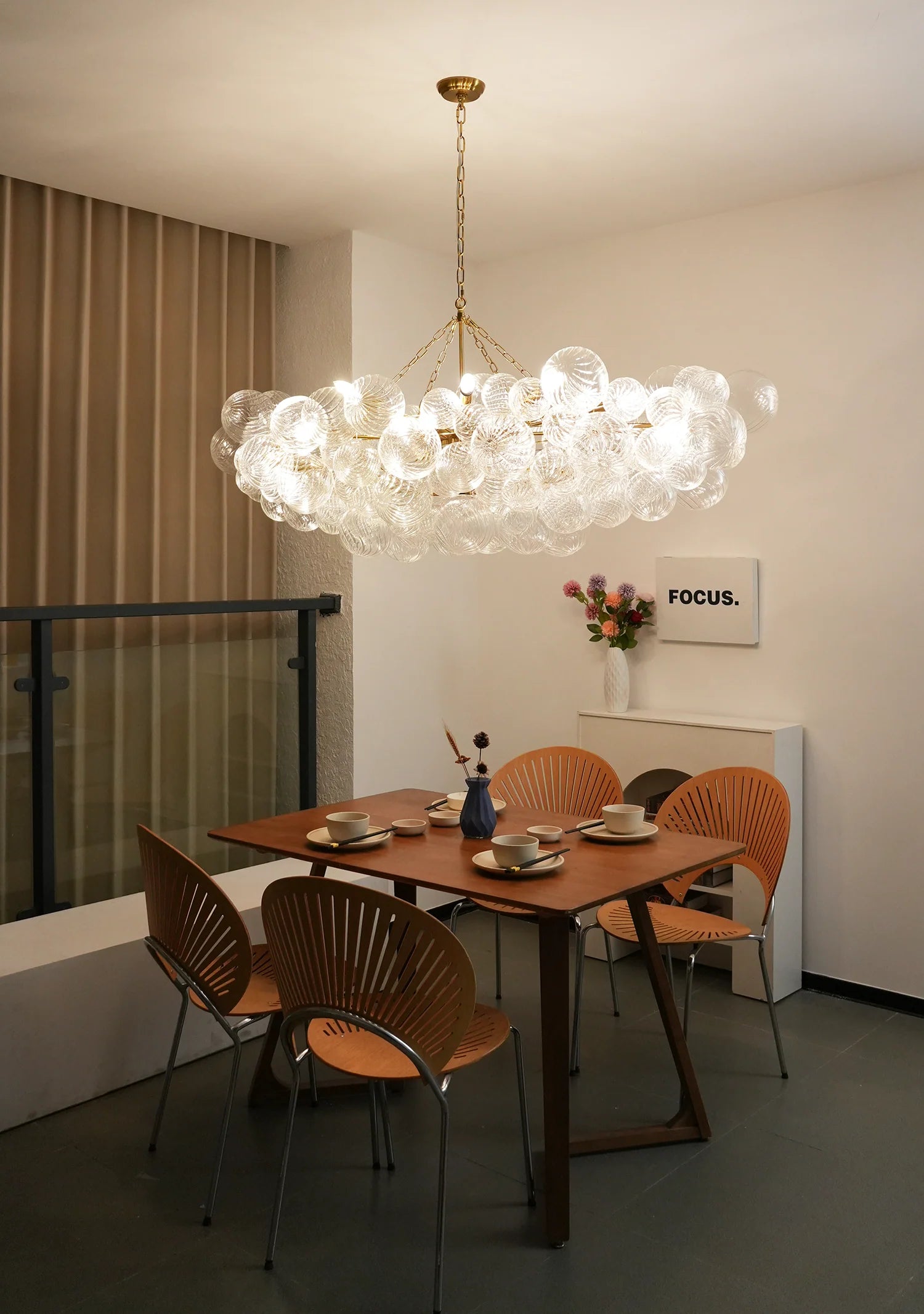 Bubbles Glass Ball Chandelier