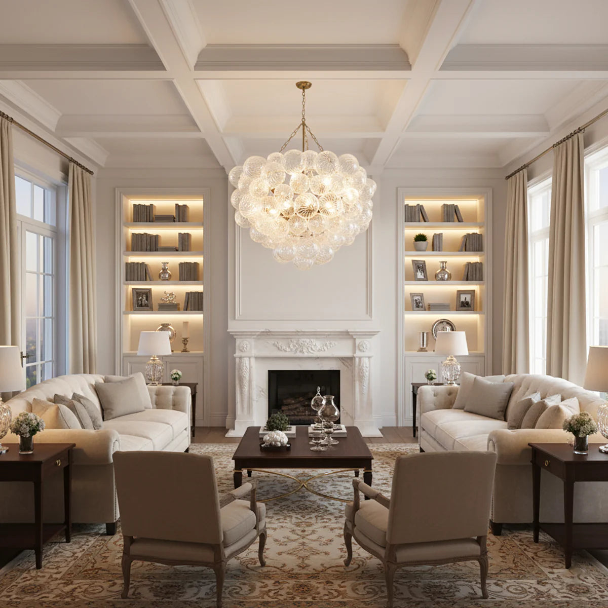 Bubbles Glass Ball Chandelier